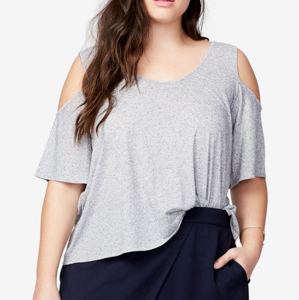 Rachel Roy Plus Size Cold Shoulder Tee Sz 2X NWOT